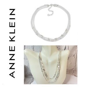 🐘🐘💓 Anne Klein Three Layered CZ Necklace